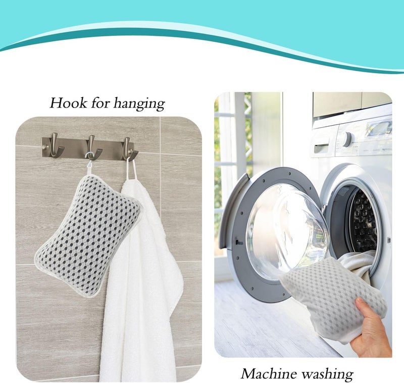 Rasenoo Bath Pillows for tub,Home Spa Pillows for Bathtub, Hot Tub,Head and Neck Support with 2 Strong Suction Cups,Grey - Image 5